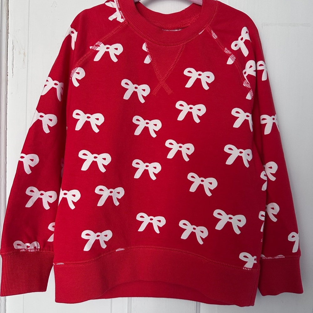 Hanna Andersson Red Bow Print Kids Shirt